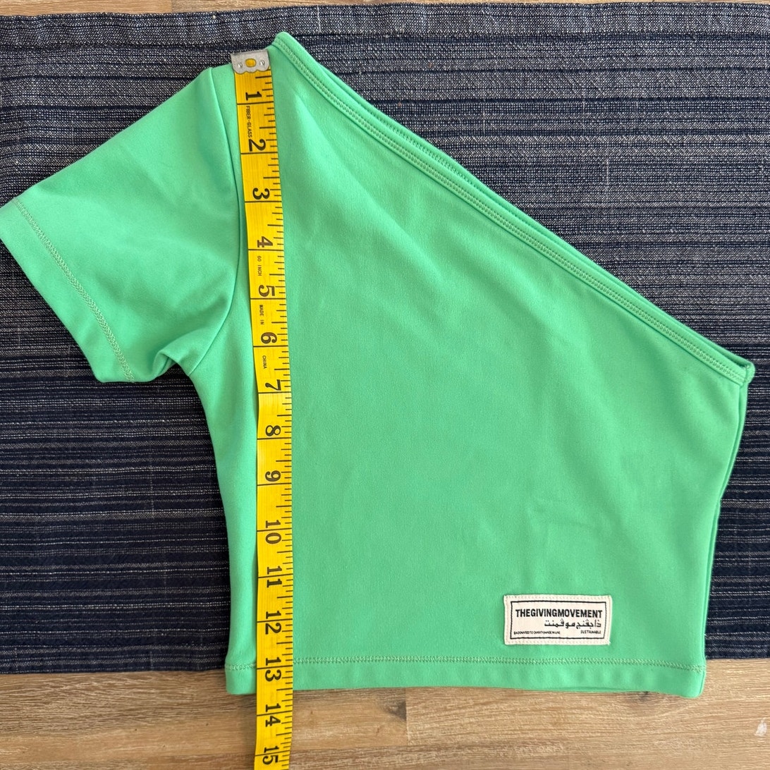 Yoox One Shoulder Crop Top Size Xs The Giving Movement Sustainable Streetwear — image 8 of 8